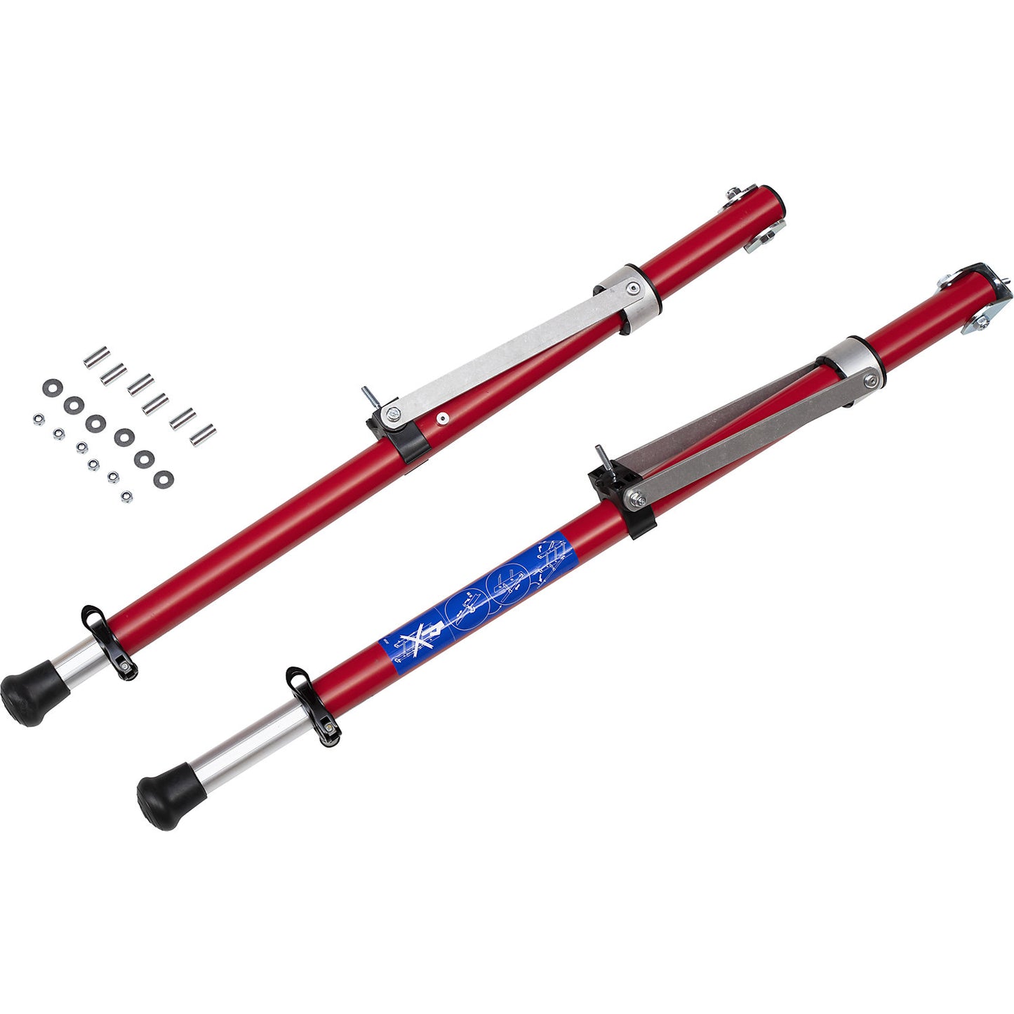 Outrigger retrofit set, pack of 2, telescopic, for lean to ladders, extension ladders and rope operated extension ladders.