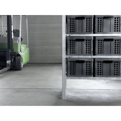 CLAX folding box, capacity 46 l, black.