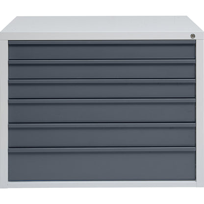 Drawer cupboard, 6 drawers, width 1050 mm, anthracite front.