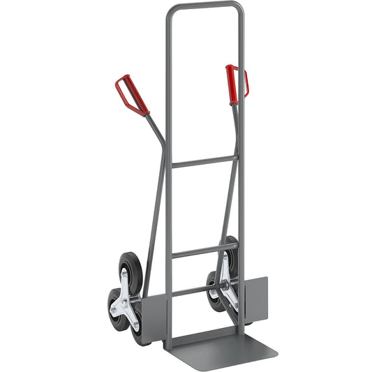 Steel stair climbing truck, footplate WxD 350 x 240 mm, max. load 150 kg.