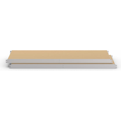 Moulded chipboard shelf, pack of 2, depth 486 mm, width 1436 mm.
