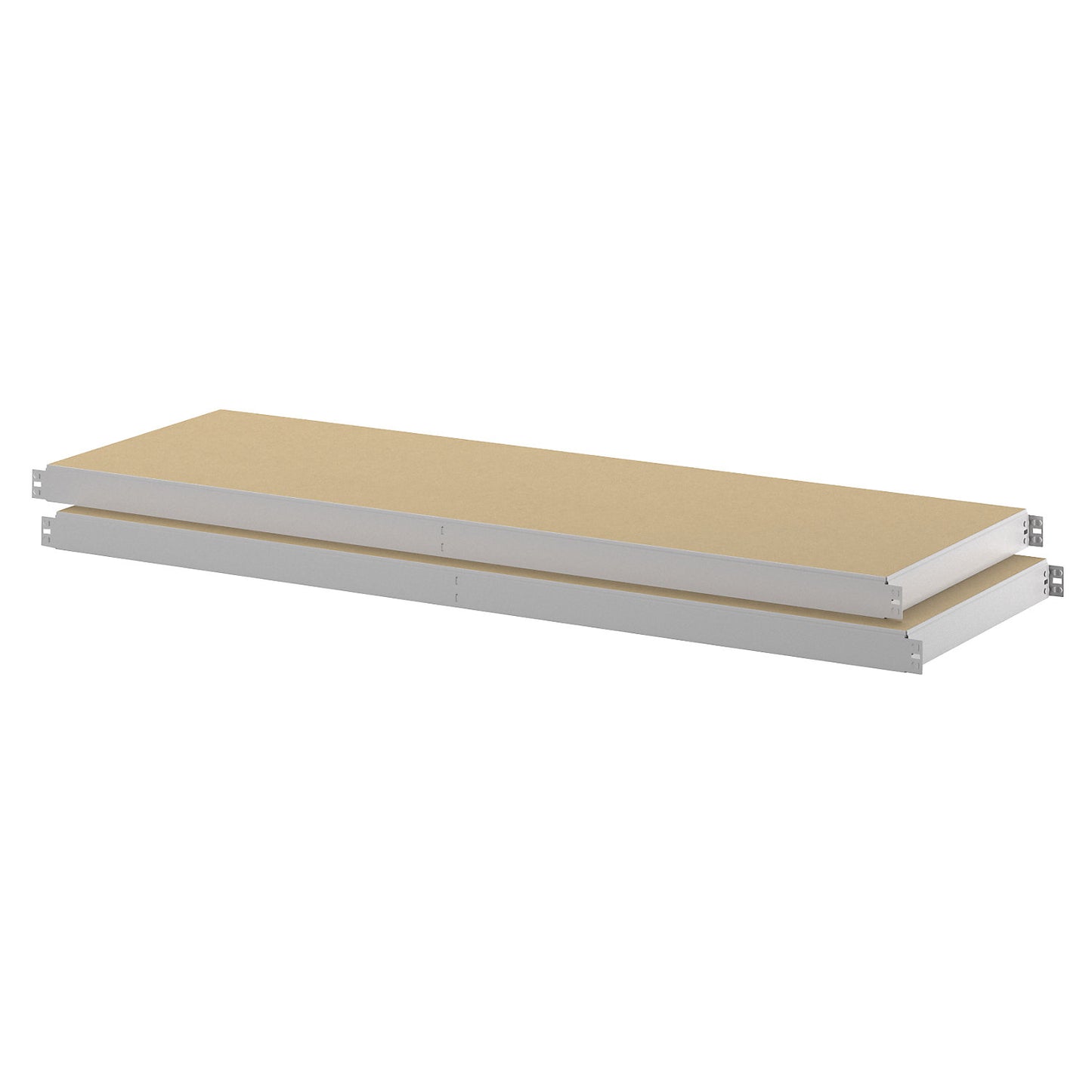 Moulded chipboard shelf, pack of 2, depth 486 mm, width 1436 mm.