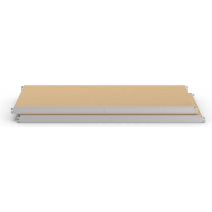 Moulded chipboard shelf, pack of 2, depth 686 mm, width 1436 mm.
