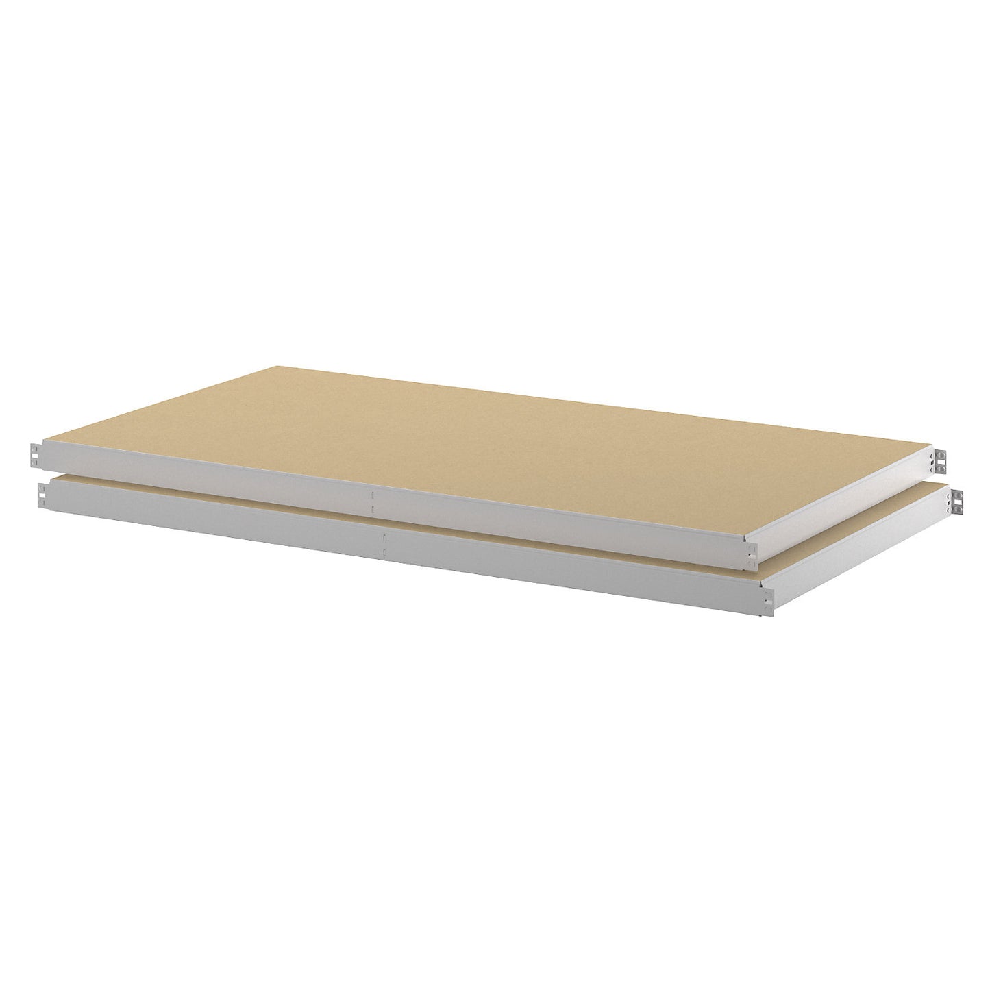 Moulded chipboard shelf, pack of 2, depth 786 mm, width 1436 mm.