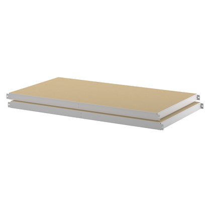 Moulded chipboard shelf, pack of 2, depth 786 mm, width 1436 mm.