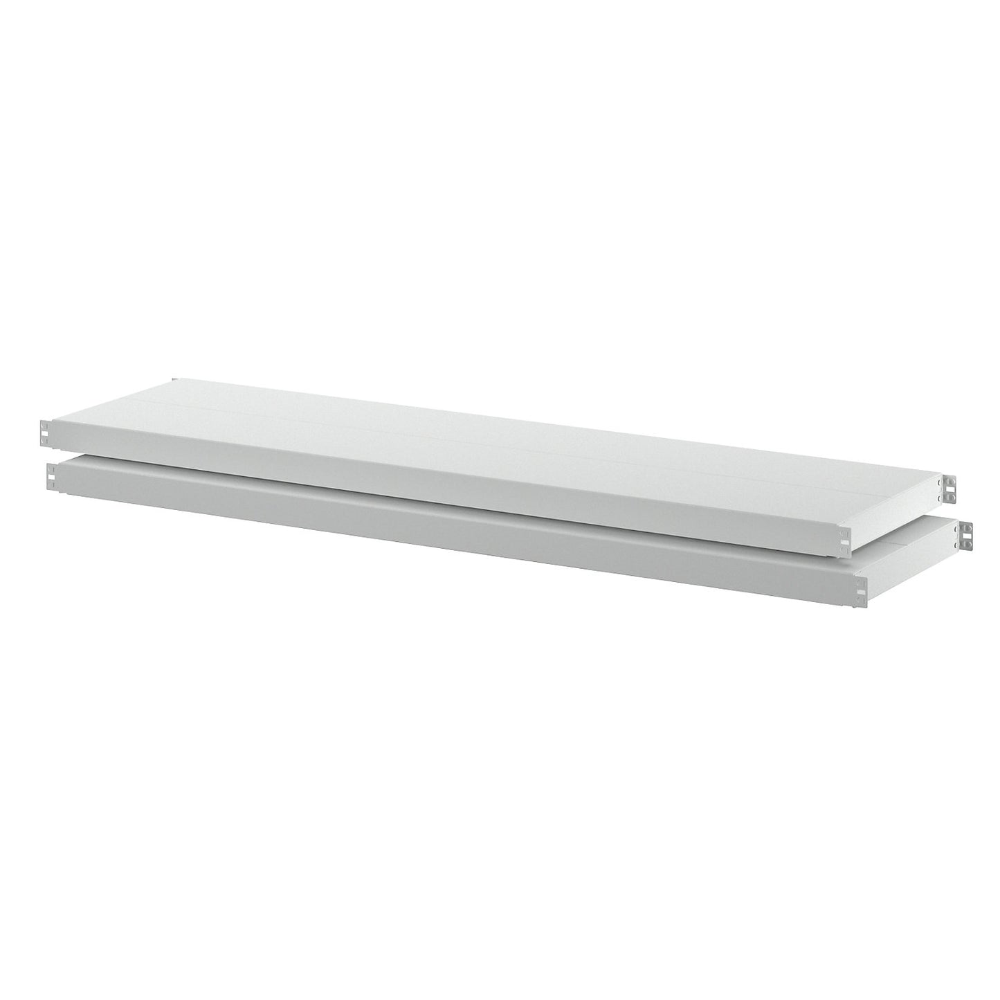 Sheet steel shelf, pack of 2, depth 390 mm, width 1442 mm.