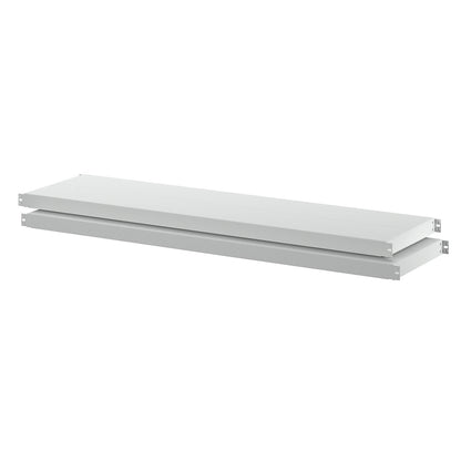 Sheet steel shelf, pack of 2, depth 390 mm, width 1442 mm.