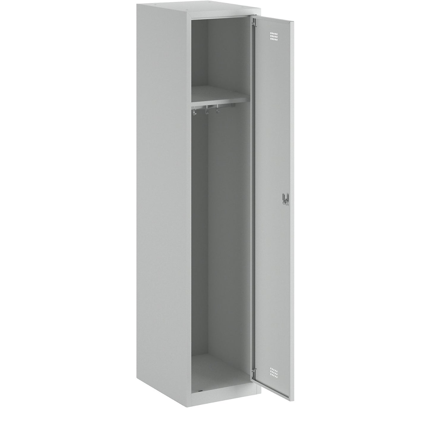 Hamburg locker, 1 compartment, width 400 mm, standard unit, light grey / light grey.