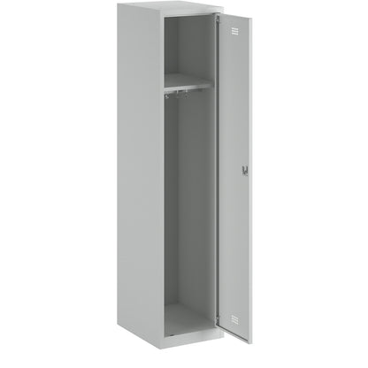 Hamburg locker, 1 compartment, width 400 mm, standard unit, light grey / light grey.