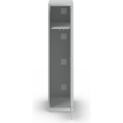 Hamburg locker, 1 compartment, width 400 mm, extension unit, light grey / light grey.
