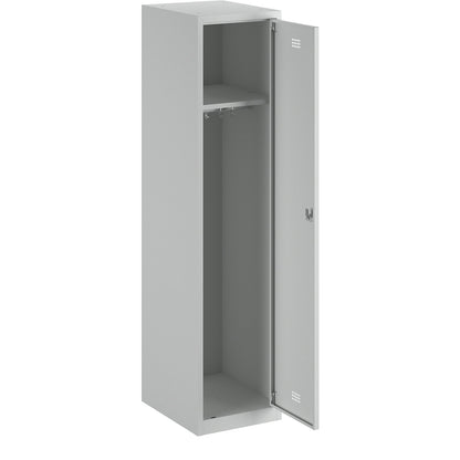 Hamburg locker, 1 compartment, width 400 mm, extension unit, light grey / light grey.