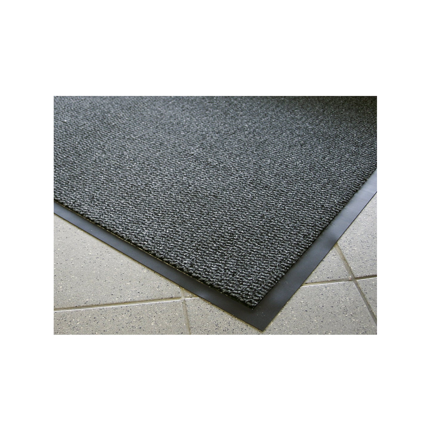 Entrance matting for indoor use, polypropylene pile, LxW 1800 x 1200 mm, black / metallic.