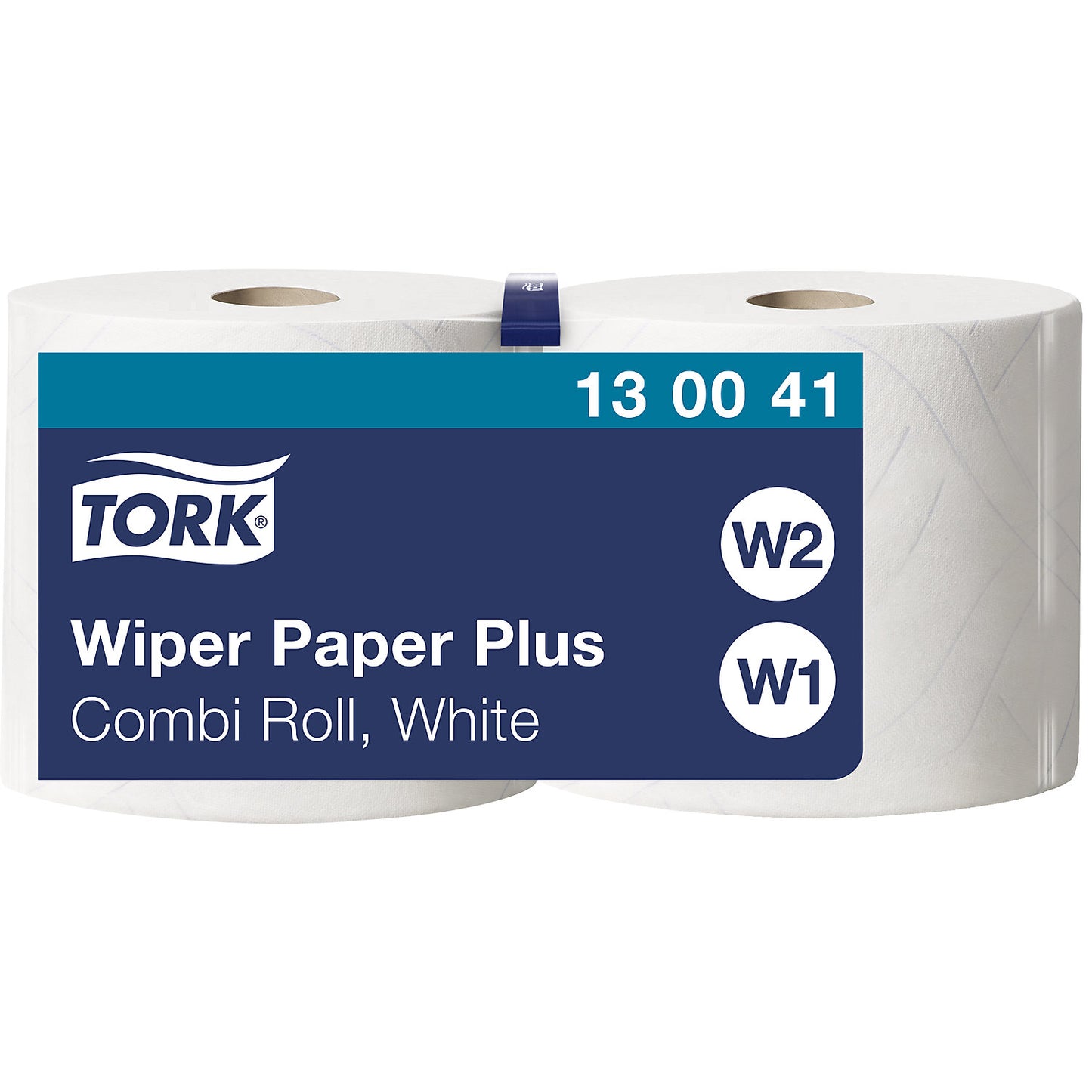Multi-purpose paper wipes, hybrid quality, 2-ply, white, pack of 2 rolls, 750 sheets/roll.