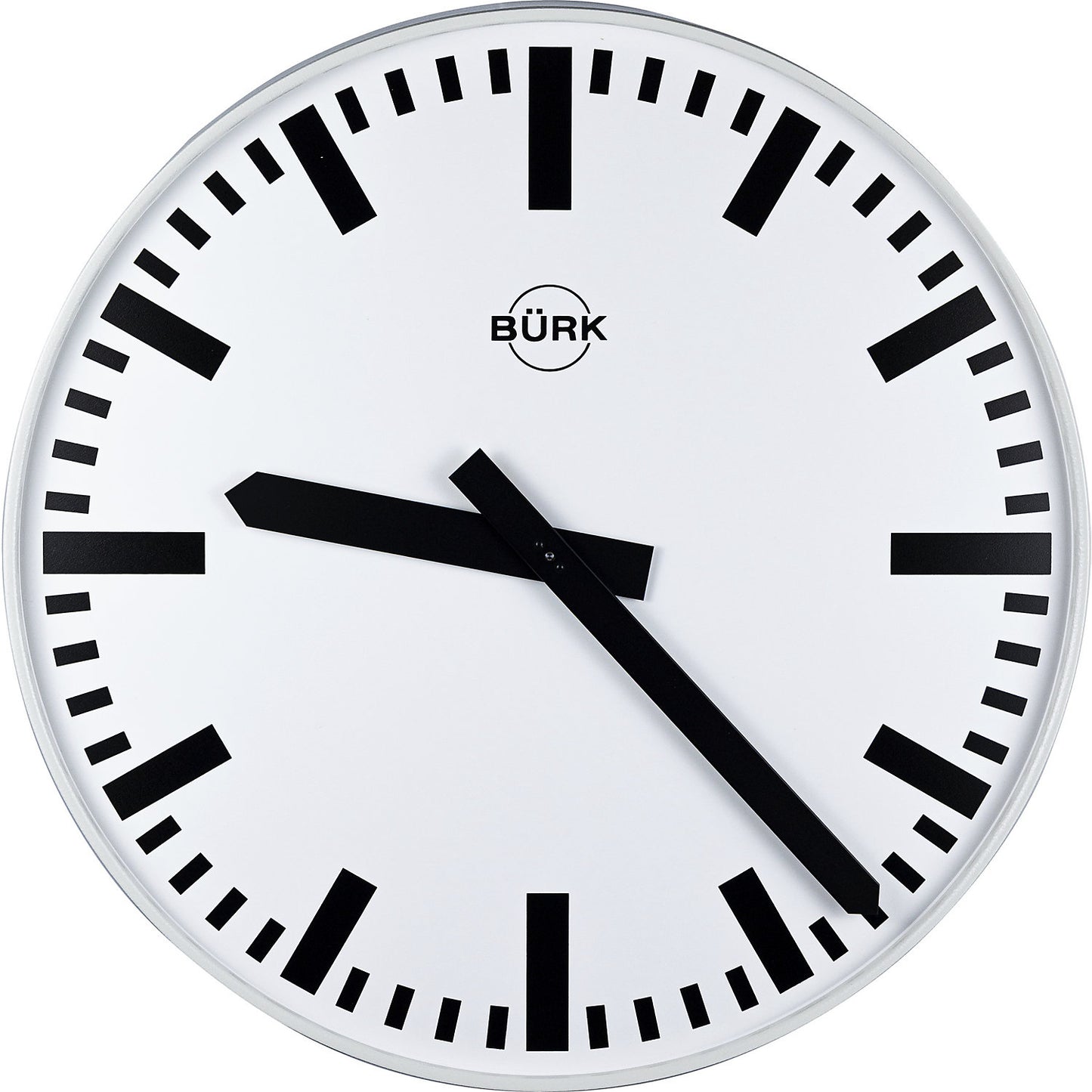 Wall clock, Ø 500 mm, quartz clock, with bars.