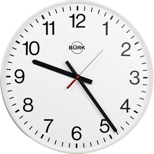 Wall clock - the universal clock, Ø 400 mm, radio synchronised clock, with numbers.