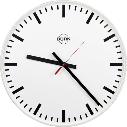 Wall clock - the universal clock, Ø 400 mm, radio synchronised clock, with bars.