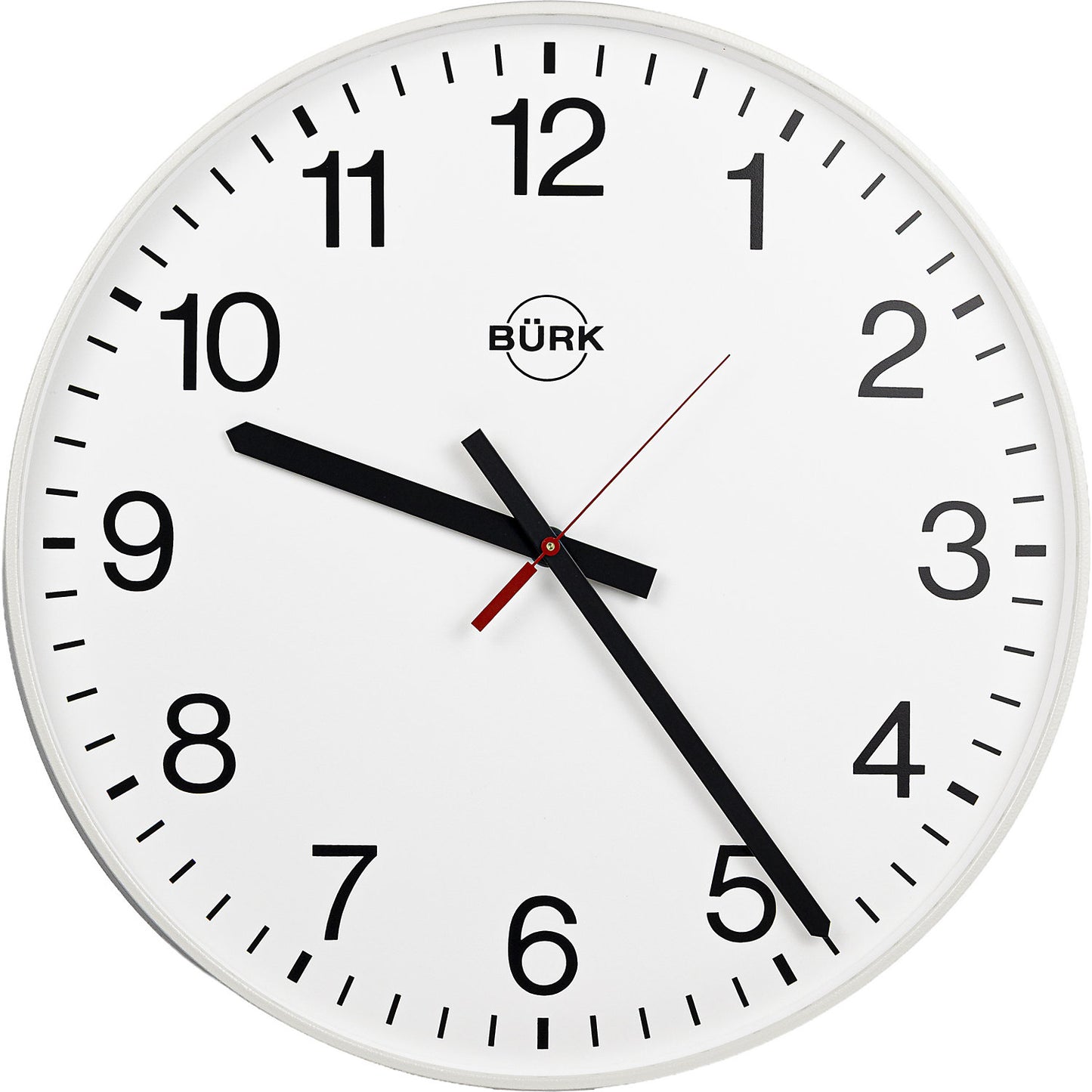 Wall clock - the universal clock, Ø 400 mm, quartz clock, with numbers.