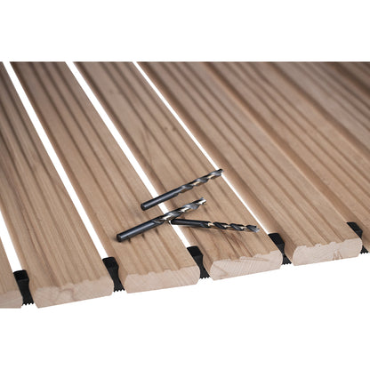 Wooden safety grid Yoga, light beech finish, per per metre, without bevelled edge, width 800 mm.