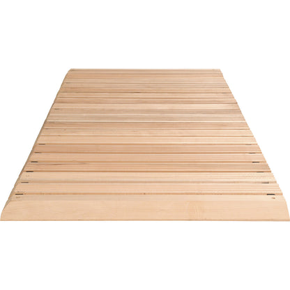 Wooden safety grid Yoga, light beech finish, per per metre, with bevelled edges on 3 sides, width 800 mm.