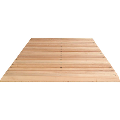 Wooden safety grid Yoga, light beech finish, per per metre, with bevelled edges on 3 sides, width 1200 mm.