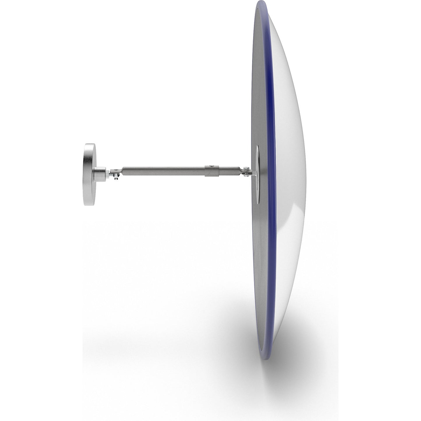 Round mirror with telescopic wall mounting bracket, with magnetic mounting bracket, mirror Ø 500 mm.