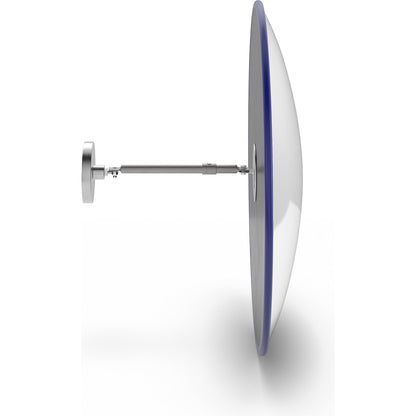 Round mirror with telescopic wall mounting bracket, with magnetic mounting bracket, mirror Ø 500 mm.