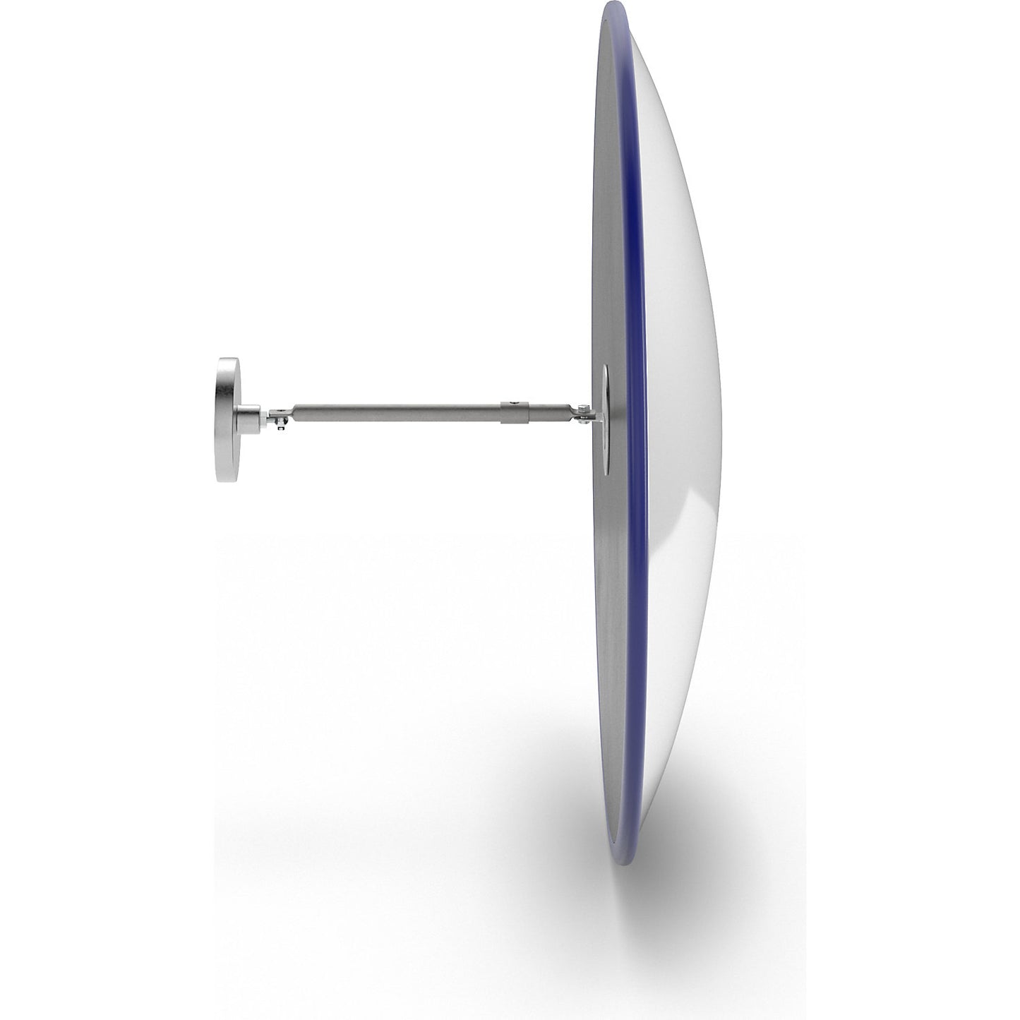 Round mirror with telescopic wall mounting bracket, with magnetic mounting bracket, mirror Ø 600 mm.