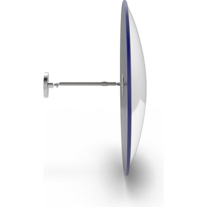 Round mirror with telescopic wall mounting bracket, with magnetic mounting bracket, mirror Ø 600 mm.