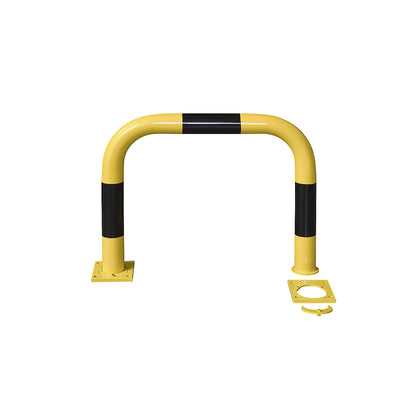 Crash protection bar, steel, Ø 76 mm, easy to disassemble, for indoor areas, HxW 600 x 750 mm.