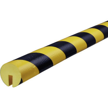 Knuffi® edge protection, type B, cut to size, sold by the metre, black / yellow.