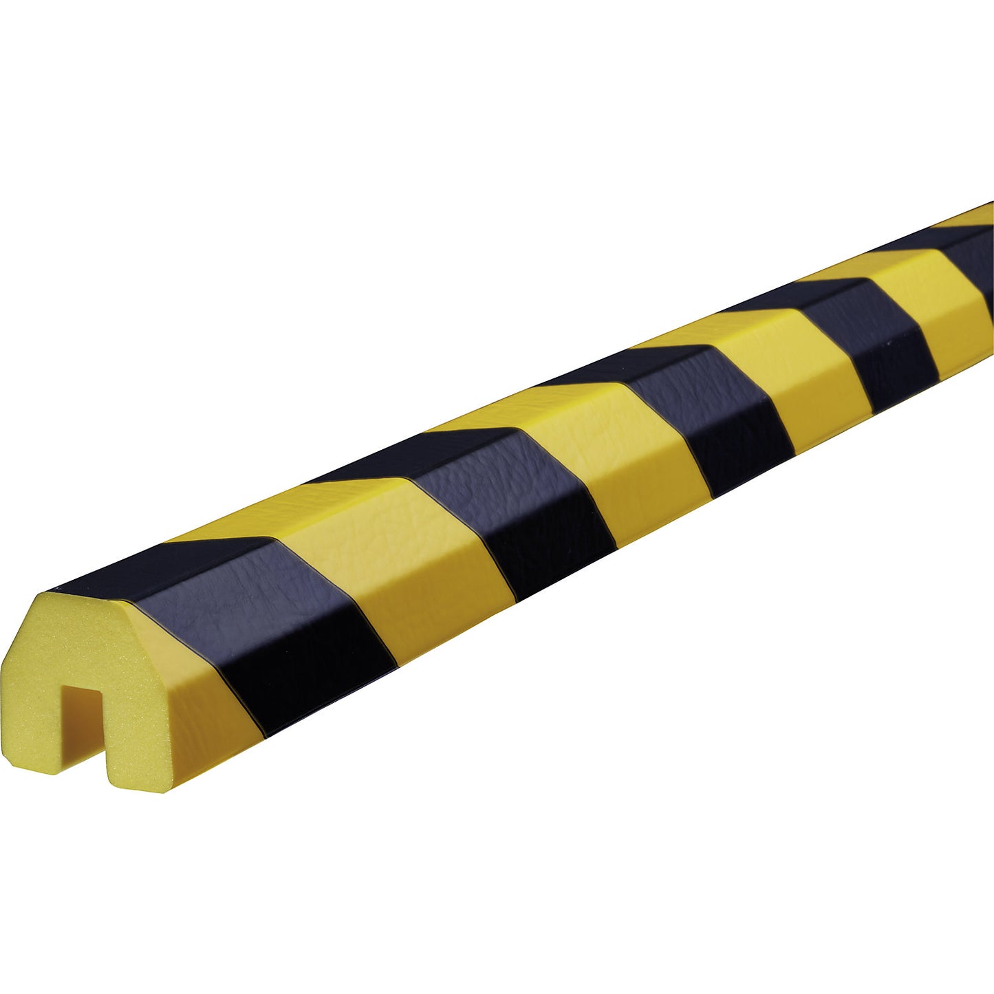 Knuffi® edge protection, type BB, cut to size, sold by the metre, black / yellow.