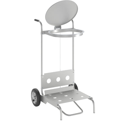 Pedal waste sack stand made of steel, mobile, hands-free operation, for capacity 120 l.
