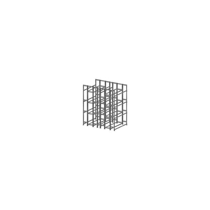 Tyre shelf unit, zinc plated, block shelf unit, 4 levels, standard shelf unit.