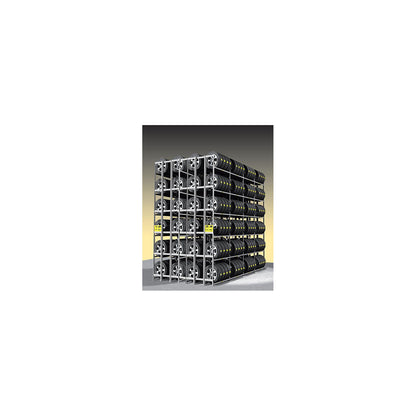 Tyre shelf unit, zinc plated, block shelf unit, 6 levels, extension shelf unit.
