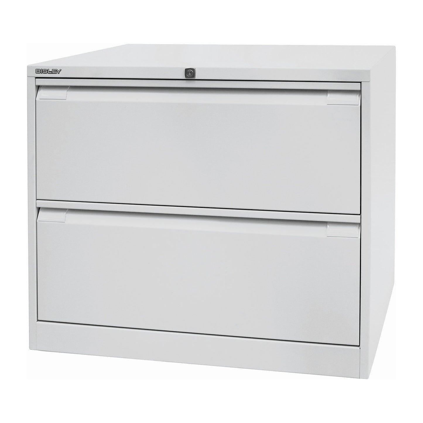Suspension file cabinet, 2-track, 2 A4 drawers, light grey.
