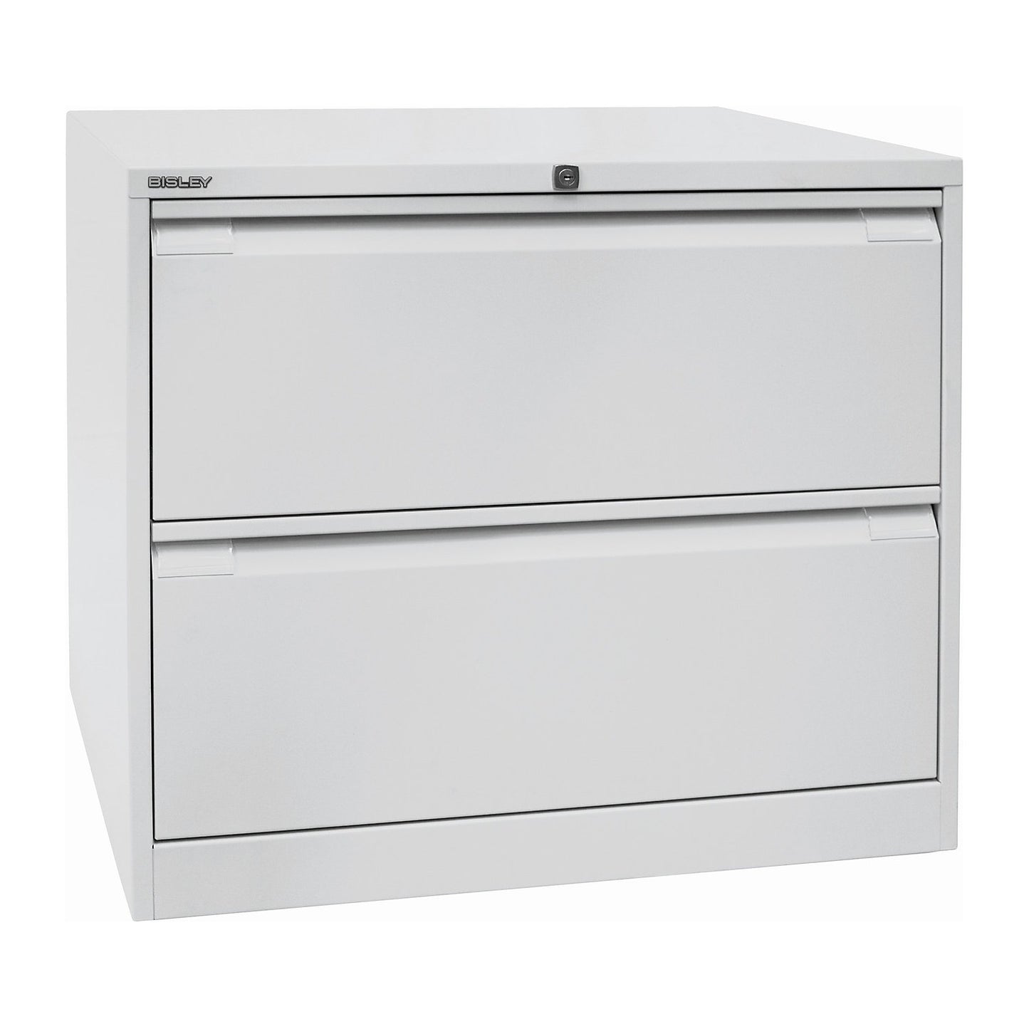 Suspension file cabinet, 2-track, 2 A4 drawers, light grey.