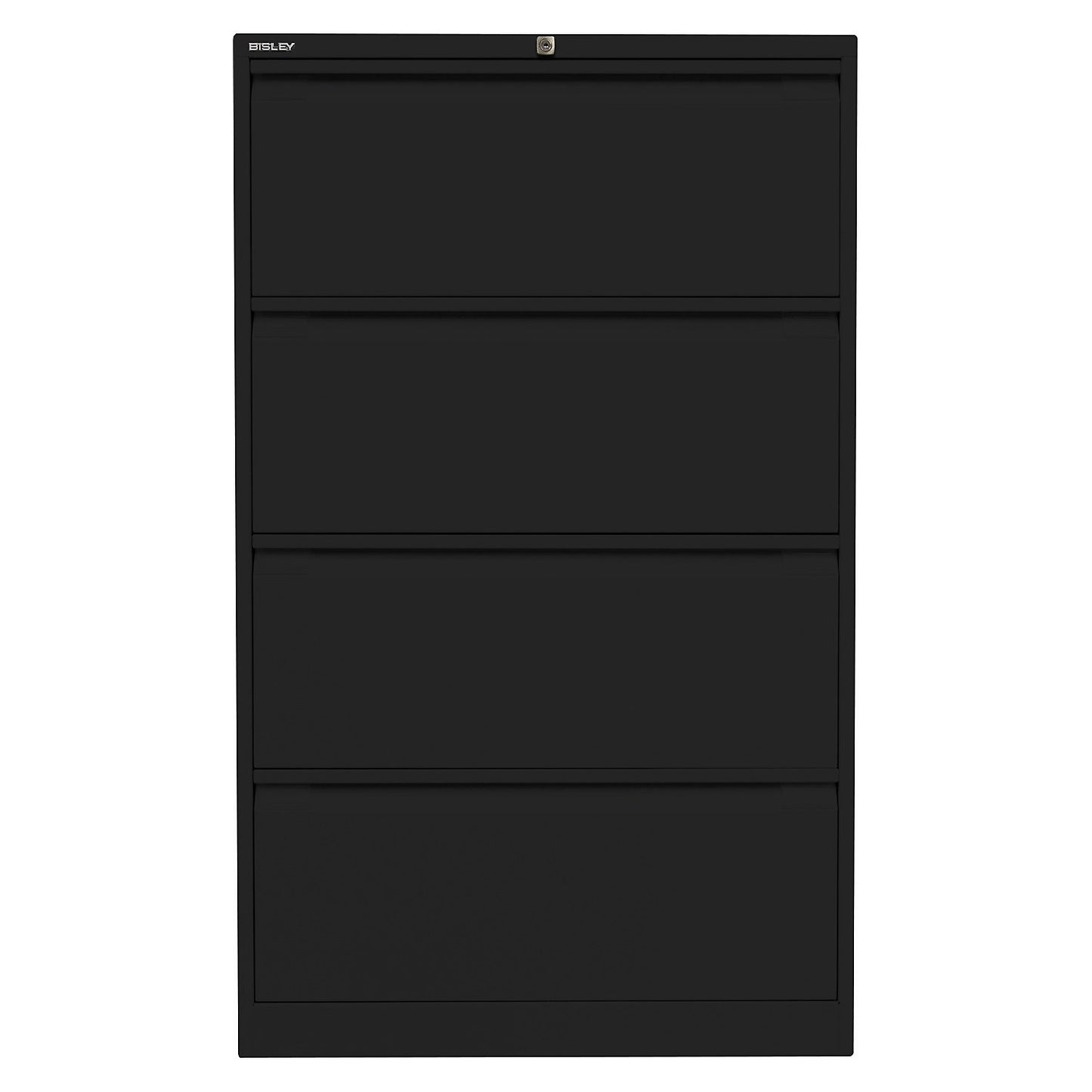 Suspension file cabinet, 2-track, 4 A4 drawers, jet black.