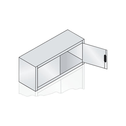 ACURADO add-on cupboard with hinged doors, HxWxD 500 x 1200 x 400 mm, light grey.