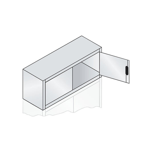 ACURADO add-on cupboard with hinged doors, HxWxD 500 x 1200 x 400 mm, light grey.