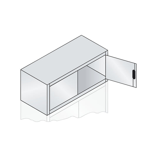 ACURADO add-on cupboard with hinged doors, HxWxD 500 x 1200 x 500 mm, light grey.