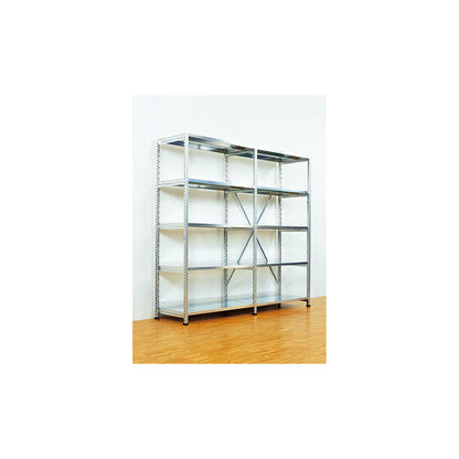 Boltless industrial and storage shelving unit, h 1920 mm, shelf width 1200 mm, 5 shelves, depth 600 mm, standard shelf unit.