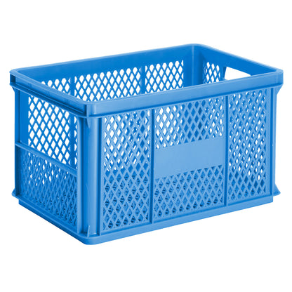 Stacking and transport container, perforated walls, base, opening on the end, capacity 60 l, pack of 4.