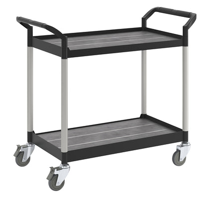 General purpose truck, 2 shelves, max. load 200 kg, LxWxH 850 x 480 x 950 mm, black.