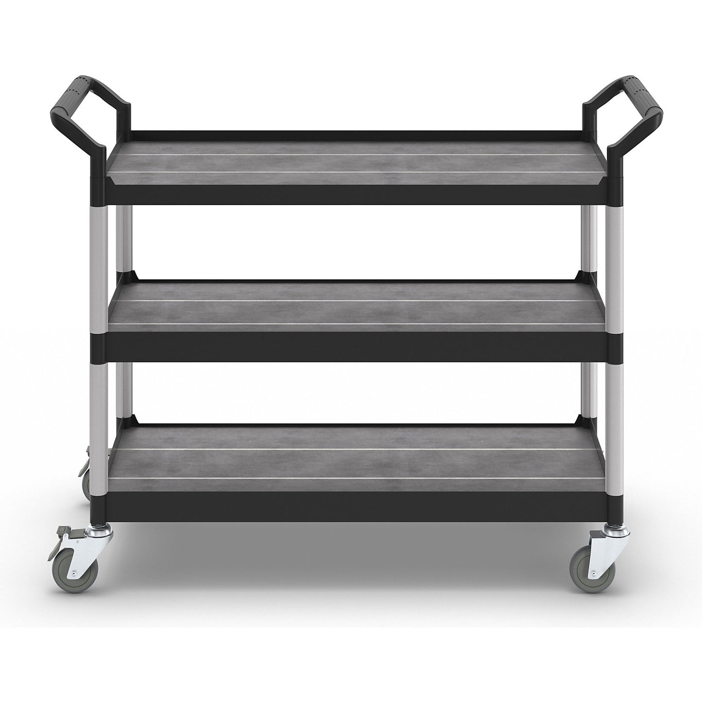 General purpose truck, 3 shelves, max. load 250 kg, LxWxH 1100 x 520 x 1020 mm, black.