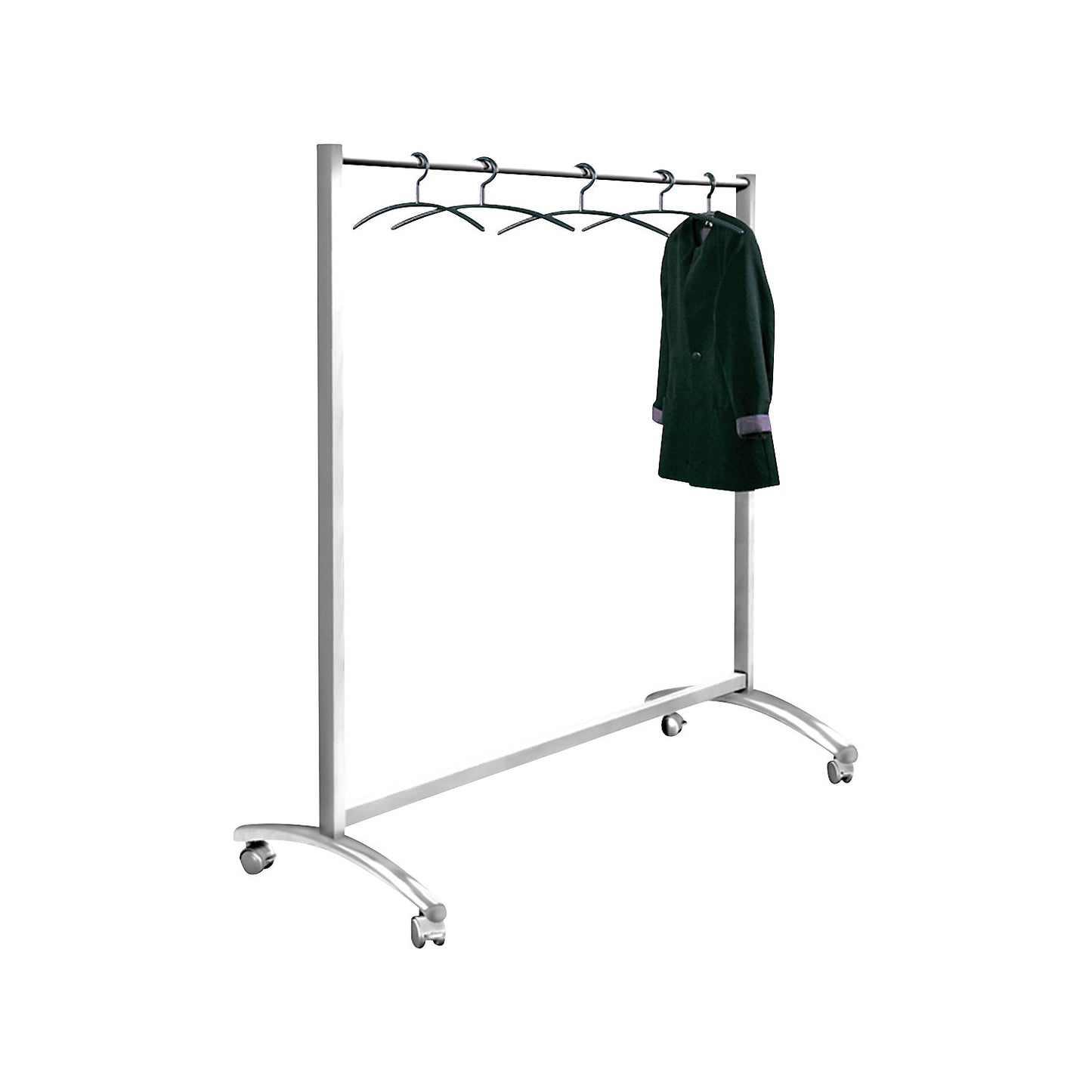 Coat rail, mobile, height 1710 mm, width 1780 mm, tubular rail Ø 30 mm.