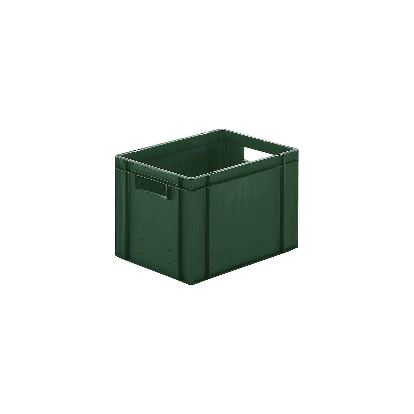 Euro stacking container, closed walls and base, LxWxH 400 x 300 x 270 mm, green, pack of 5.