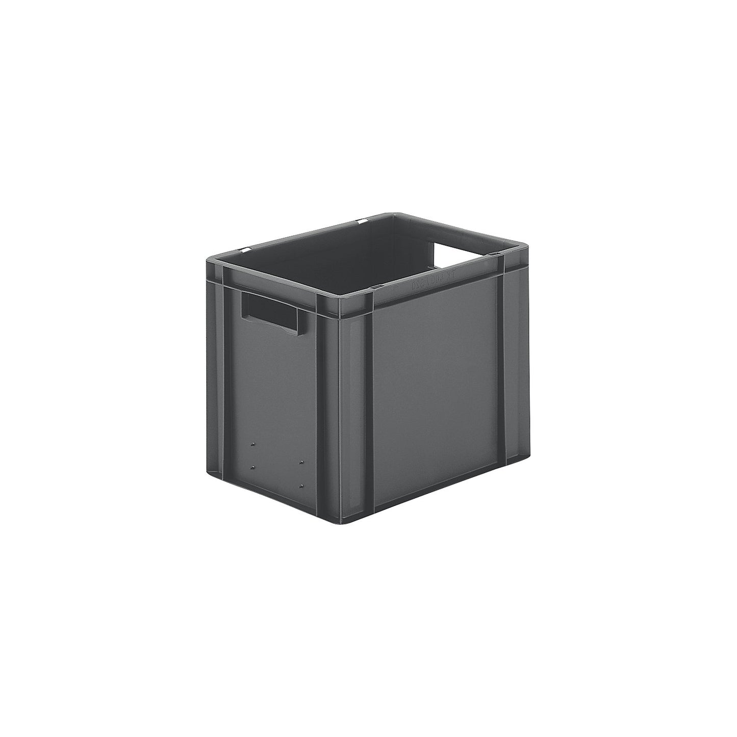 Euro stacking container, closed walls and base, LxWxH 400 x 300 x 320 mm, grey, pack of 5.