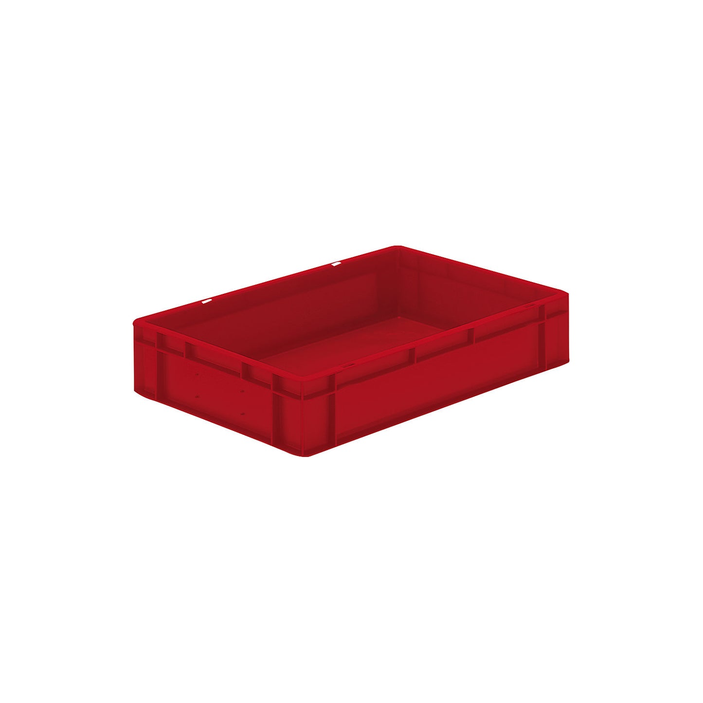 Euro stacking container, closed walls and base, LxWxH 600 x 400 x 120 mm, red, pack of 5.