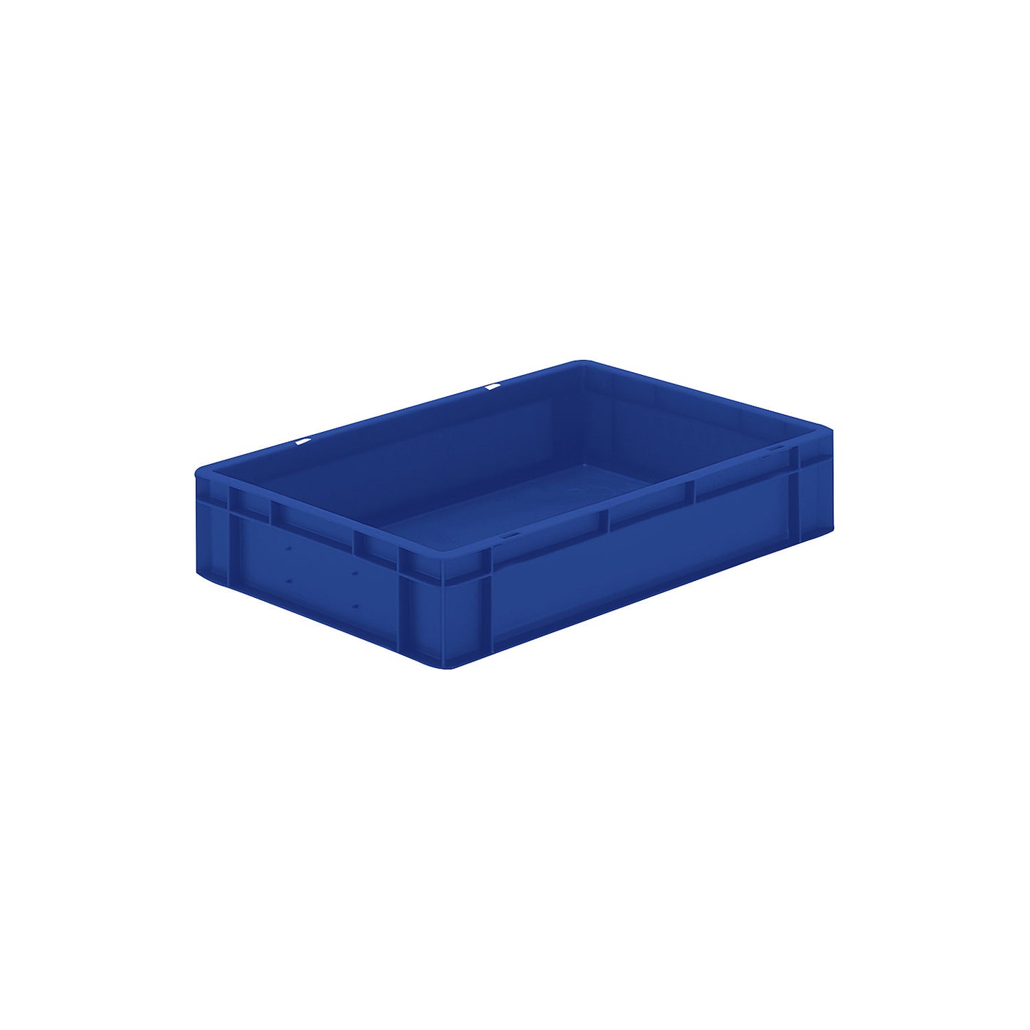Euro stacking container, closed walls and base, LxWxH 600 x 400 x 120 mm, blue, pack of 5.