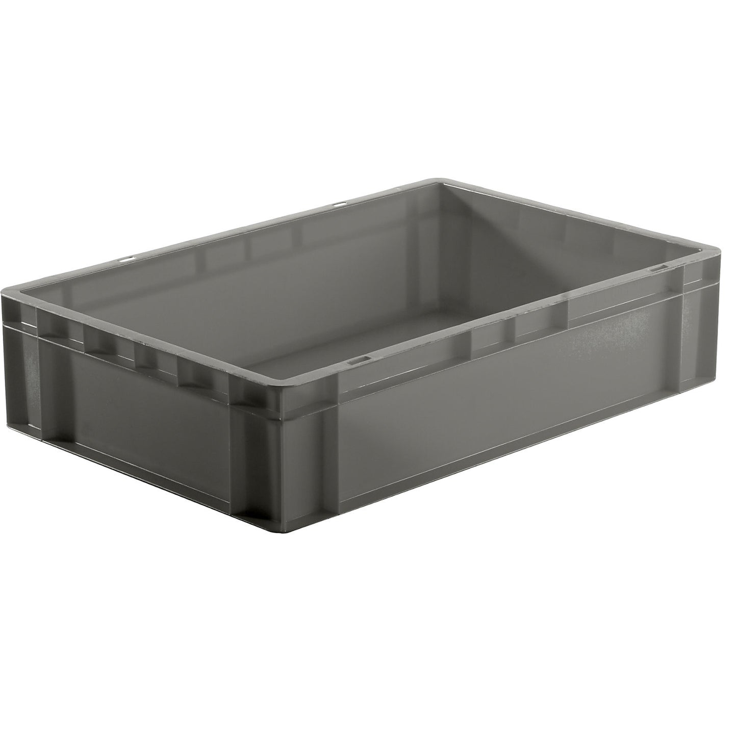Euro stacking container, closed walls and base, LxWxH 600 x 400 x 145 mm, grey, pack of 5.